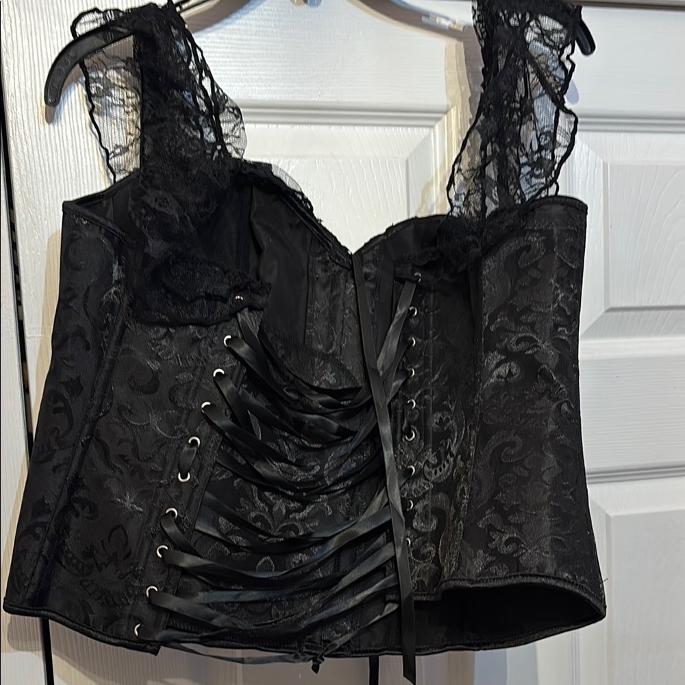 Black Lace Corset Top Size XXL - Picture 5 of 7